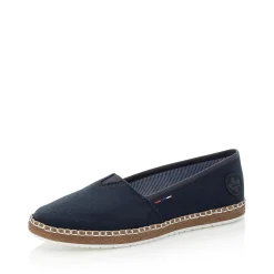 Fashion Rieker Baleriny Damskie W Kolorze Granatowym
