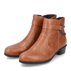 New Rieker Botki Damskie Kramell Brazowe