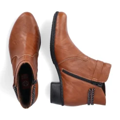 New Rieker Botki Damskie Kramell Brazowe