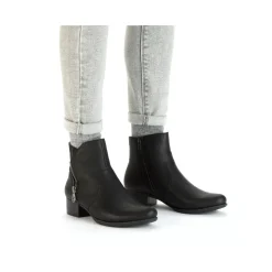 Fashion Rieker Botki Damskie W Kolorze Nocno-Czarnym