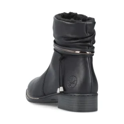 New Rieker Botki Damskie W Kolorze Nocno-Czarnym