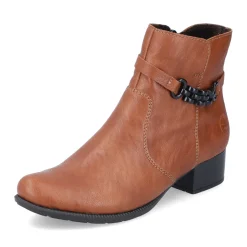 Hot Rieker Botki Damskie W Kolorze Lisiego Brazu