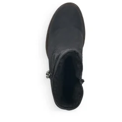 New Rieker Botki Damskie W Kolorze Kruczoczarnym