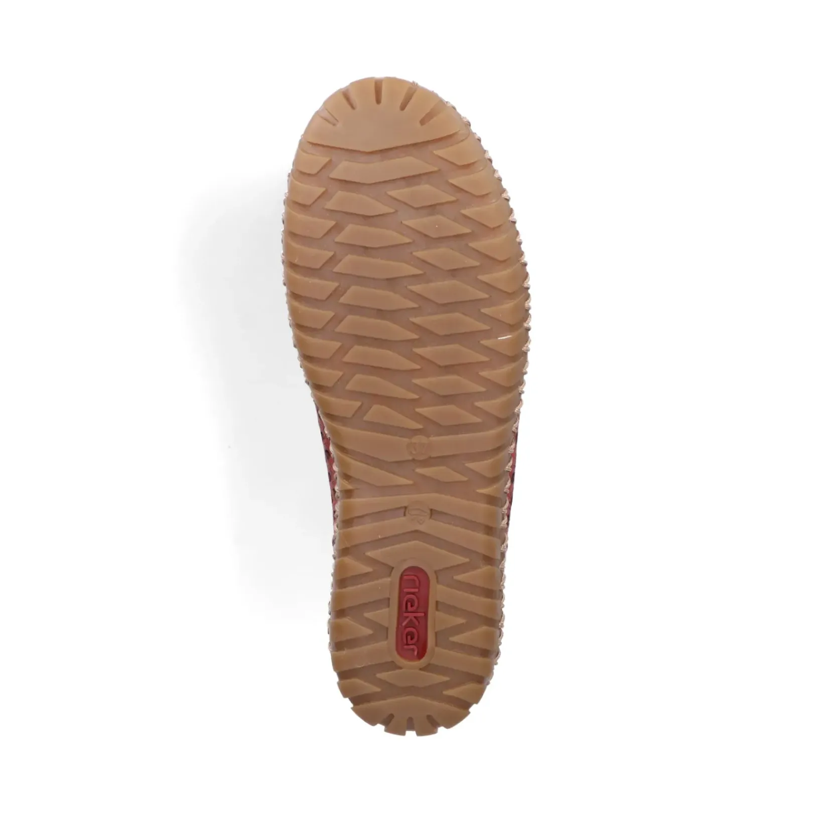 New Rieker Chodaki Damskie W Kolorze Ciemnoczerwonym