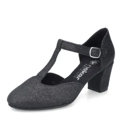 Fashion Rieker Czolenka Damskie W Kolorze Nocno-Czarnym