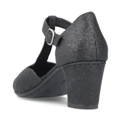 Fashion Rieker Czolenka Damskie W Kolorze Nocno-Czarnym