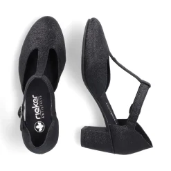 Fashion Rieker Czolenka Damskie W Kolorze Nocno-Czarnym