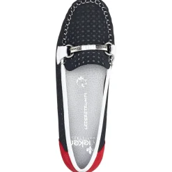 New Rieker Damskie Baleriny Ocean Niebiesko-Ognistoczerwone