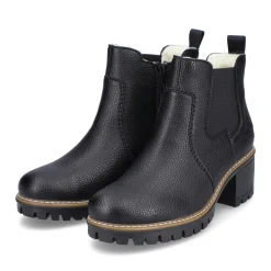 Sale Rieker Damskie Botki Chelsea, Nocne, Czarne