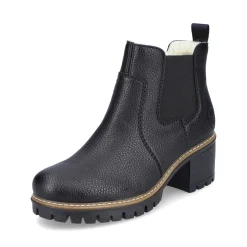 Sale Rieker Damskie Botki Chelsea, Nocne, Czarne