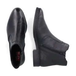 Clearance Rieker Damskie Botki Chelsea, Nocne, Czarne