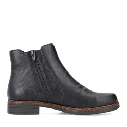 Outlet Rieker Damskie Botki Chelsea, Nocne, Czarne