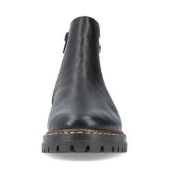 Fashion Rieker Damskie Botki Chelsea, Nocne, Czarne