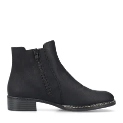 Fashion Rieker Damskie Botki Chelsea, Nocne, Czarne