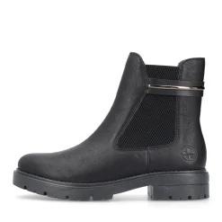 Sale Rieker Damskie Botki Chelsea, Nocne, Czarne