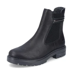 Sale Rieker Damskie Botki Chelsea, Nocne, Czarne