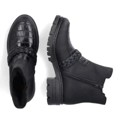 Sale Rieker Damskie Botki Chelsea, Nocne, Czarne
