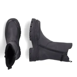Clearance Rieker Damskie Botki Chelsea, Nocne, Czarne