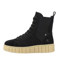 Outlet Rieker Damskie Buty Chelsea Urban-Czarno-Piaskowo-Bezowy