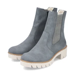 Online Rieker Damskie Buty Chelsea W Kolorze Szaro-Niebieskim
