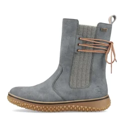 Fashion Rieker Damskie Buty Chelsea W Kolorze Niebiesko-Szarym