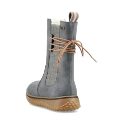 Fashion Rieker Damskie Buty Chelsea W Kolorze Niebiesko-Szarym