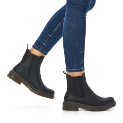 Hot Rieker Damskie Buty Chelsea , Asfaltowe, Czarne