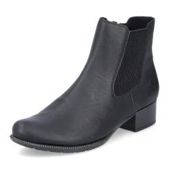 Hot Rieker Damskie Buty Chelsea W Kolorze Ciemnej Czerni