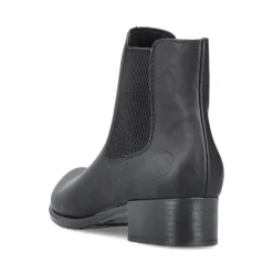 Hot Rieker Damskie Buty Chelsea W Kolorze Ciemnej Czerni