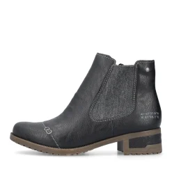 Clearance Rieker Damskie Buty Chelsea , Asfaltowe, Czarne