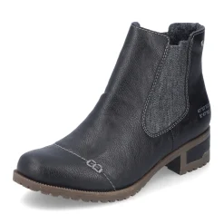 Clearance Rieker Damskie Buty Chelsea , Asfaltowe, Czarne
