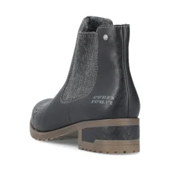 Clearance Rieker Damskie Buty Chelsea , Asfaltowe, Czarne