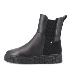 Hot Rieker Damskie Buty Chelsea W Kolorze Ciemnej Czerni