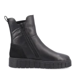 Hot Rieker Damskie Buty Chelsea W Kolorze Ciemnej Czerni