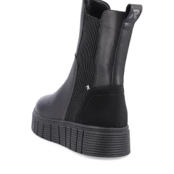 Hot Rieker Damskie Buty Chelsea W Kolorze Ciemnej Czerni