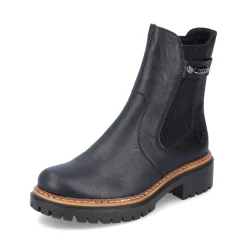 New Rieker Damskie Buty Chelsea , Asfaltowe, Czarne