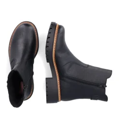 New Rieker Damskie Buty Chelsea , Asfaltowe, Czarne