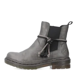 New Rieker Damskie Buty Chelsea W Kolorze Srebrnoszarym