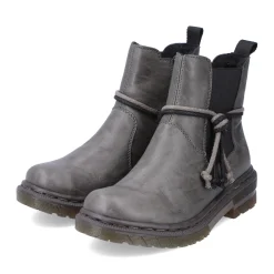 New Rieker Damskie Buty Chelsea W Kolorze Srebrnoszarym