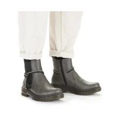 New Rieker Damskie Buty Chelsea W Kolorze Srebrnoszarym