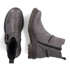 New Rieker Damskie Buty Chelsea W Kolorze Srebrnoszarym