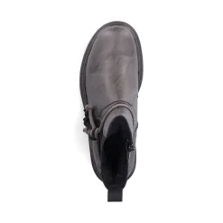 New Rieker Damskie Buty Chelsea W Kolorze Srebrnoszarym