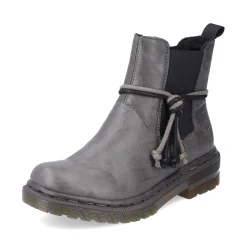 New Rieker Damskie Buty Chelsea W Kolorze Srebrnoszarym