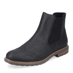 Clearance Rieker Damskie Buty Chelsea , Asfaltowe, Czarne