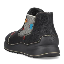 Discount Rieker Damskie Buty Chelsea Asfalt Czarno-Multi