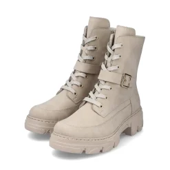 Outlet Rieker Damskie Buty Motocyklowe W Kolorze Szampanskim