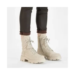 Outlet Rieker Damskie Buty Motocyklowe W Kolorze Szampanskim