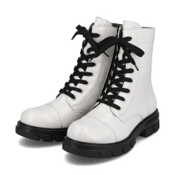 Best Rieker Damskie Buty Motocyklowe W Kolorze Czystej Bieli