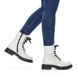 Best Rieker Damskie Buty Motocyklowe W Kolorze Czystej Bieli