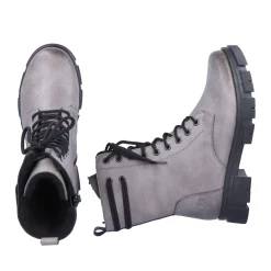 Best Rieker Damskie Buty Motocyklowe W Kolorze Granitowo-Szarym